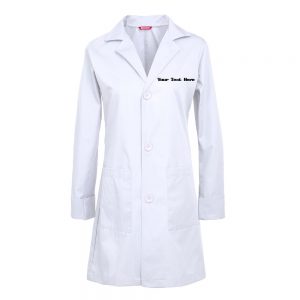 Personalized Embroidered Women’s Lab Coat – White