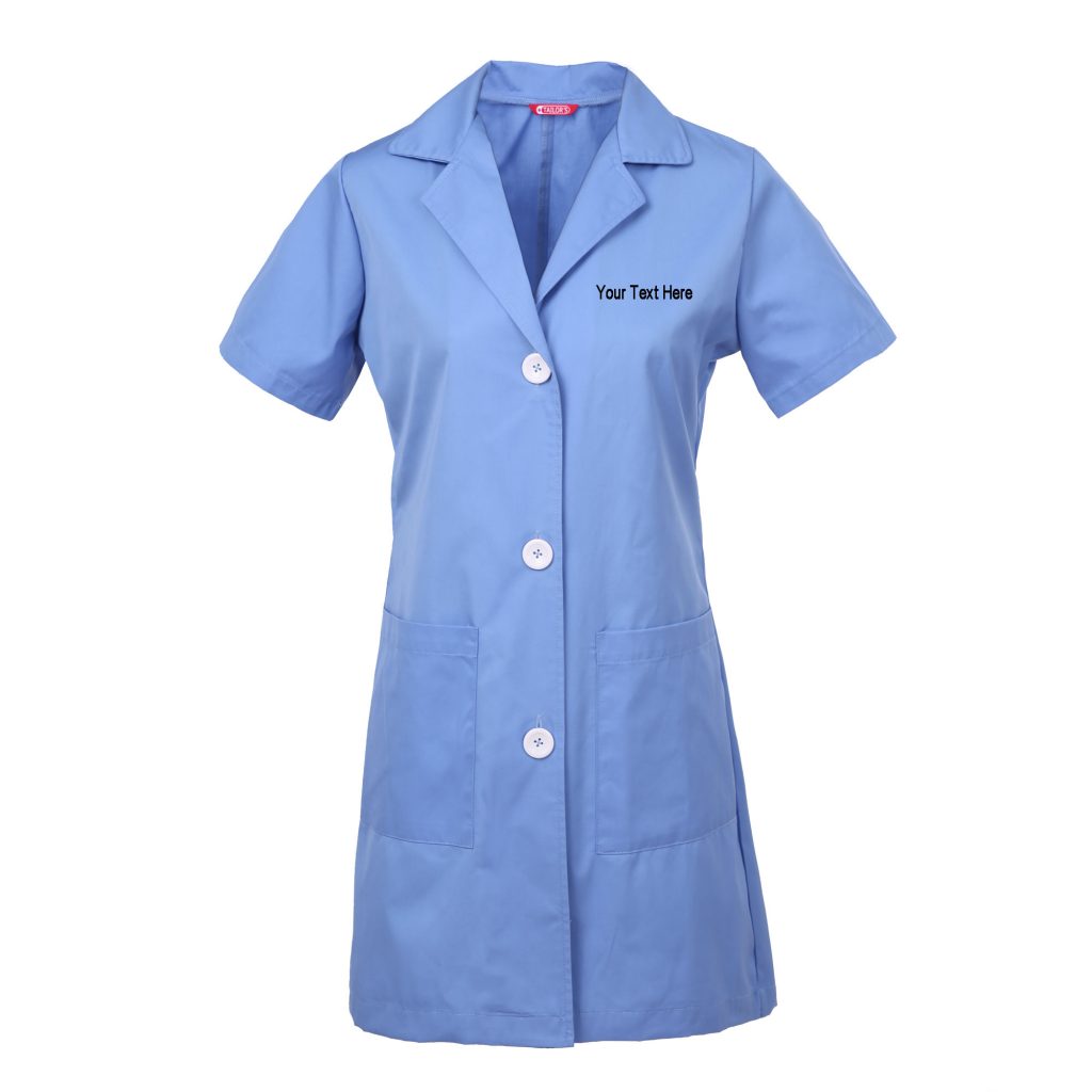 Personalized Embroidered Women’s Lab Coat Short Sleeve Tailor's Uniform