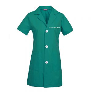 Personalized Embroidered Women’s Lab Coat Short Sleeve