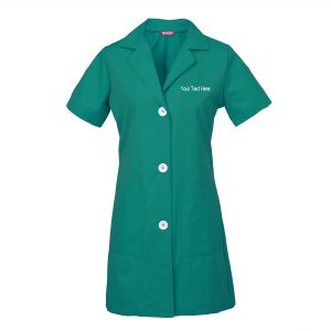 Personalized Embroidered Women’s Lab Coat Short Sleeve