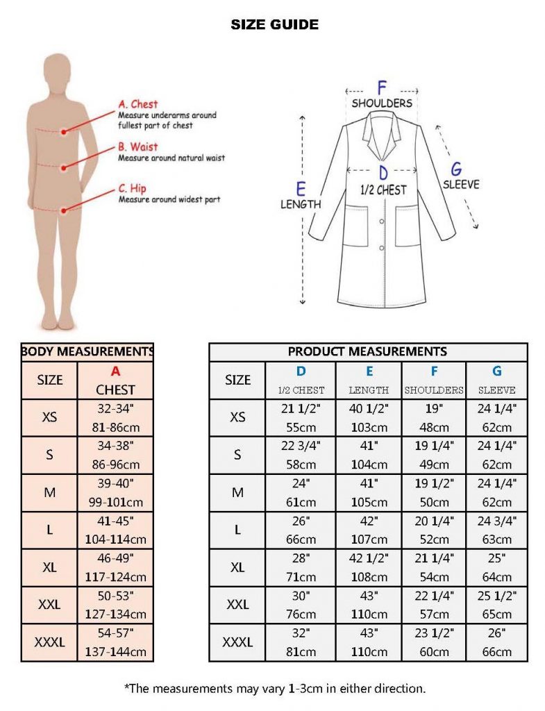 Lab Coat Co Sizing Measuring How To Ensure You Get The Right Fit | My ...