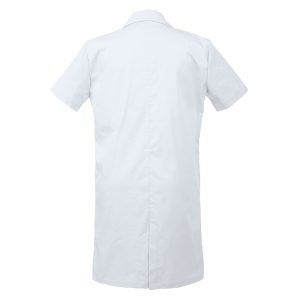 Personalized Embroidered Men’s Lab Coat Short Sleeve – White