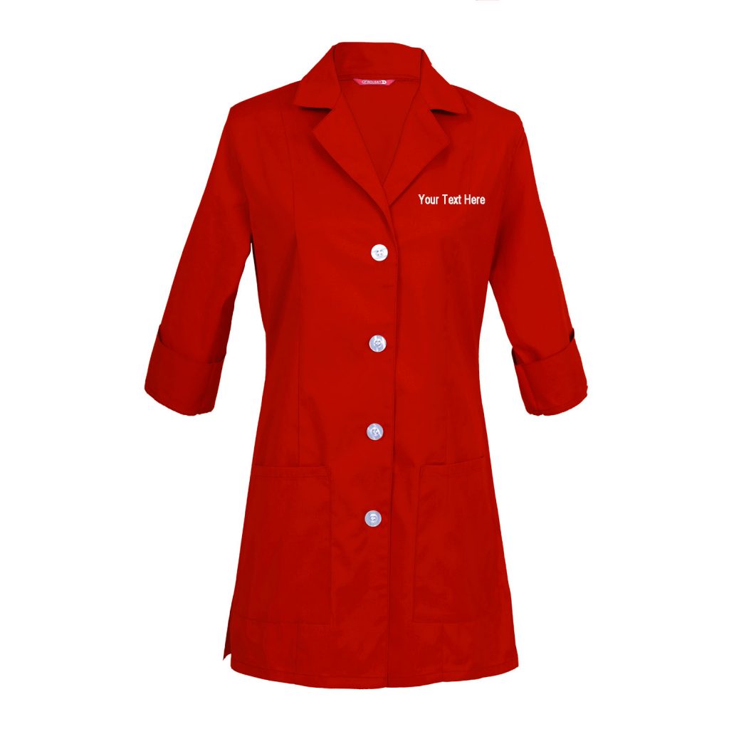 Custom Embroidered Women’s 3/4 Sleeve Lab Coat Tailor's Uniform