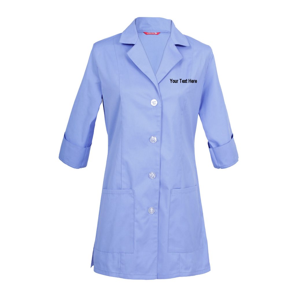 Custom Embroidered Women’s 3/4 Sleeve Lab Coat Tailor's Uniform