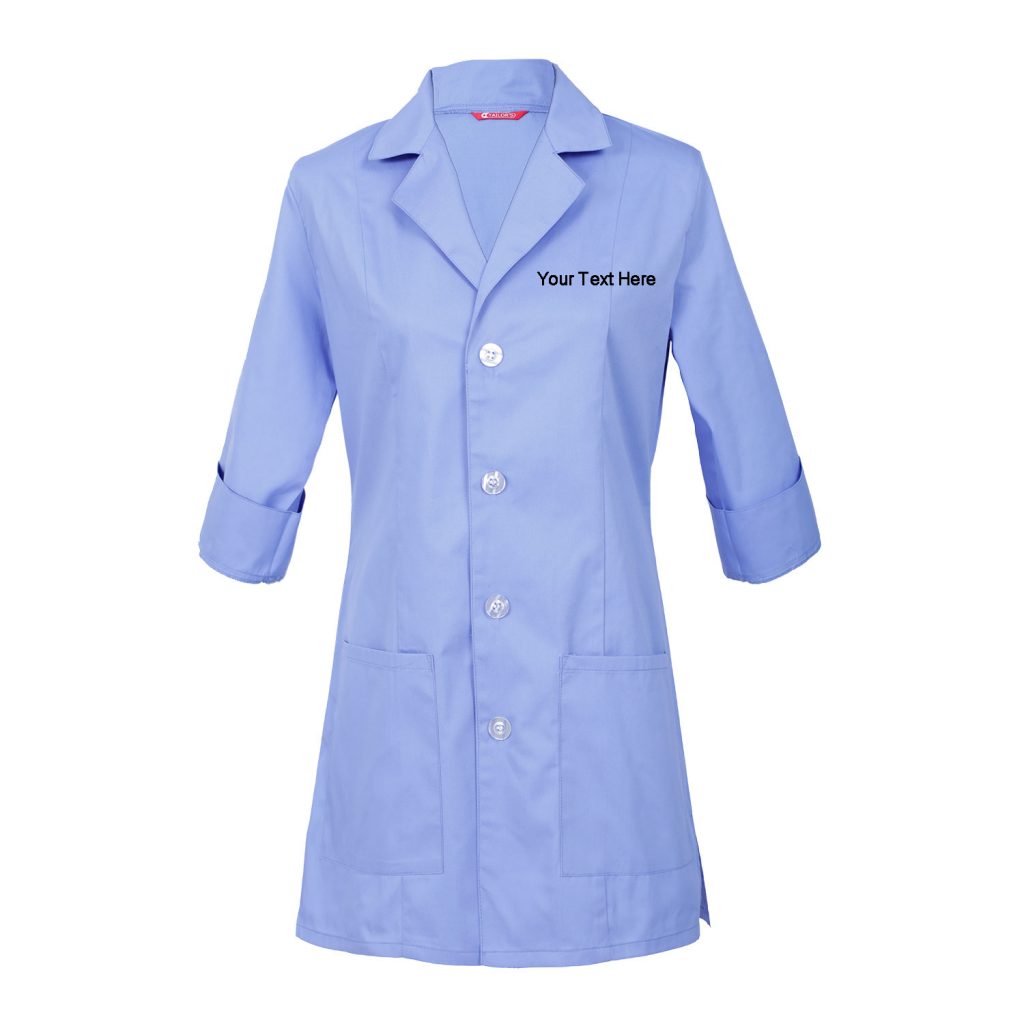 Custom Embroidered Women’s 3/4 Sleeve Lab Coat Tailor's Uniform
