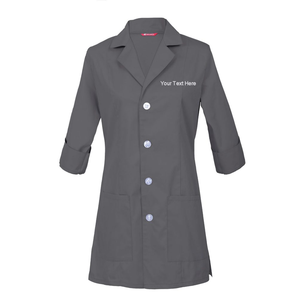 Custom Embroidered Women’s 3/4 Sleeve Lab Coat Tailor's Uniform