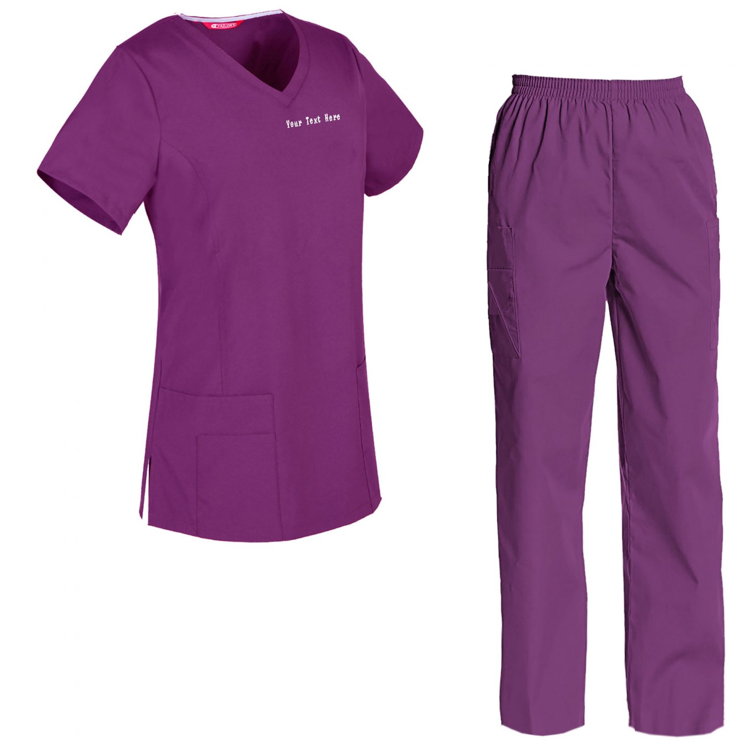 Women’s Embroidered Scrub Set Tailor's Uniform