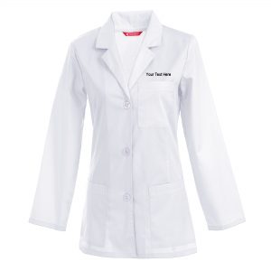 Women’s Custom Personalized 29 Inch Consultation Lab Coat – Add Your Embroidered Text