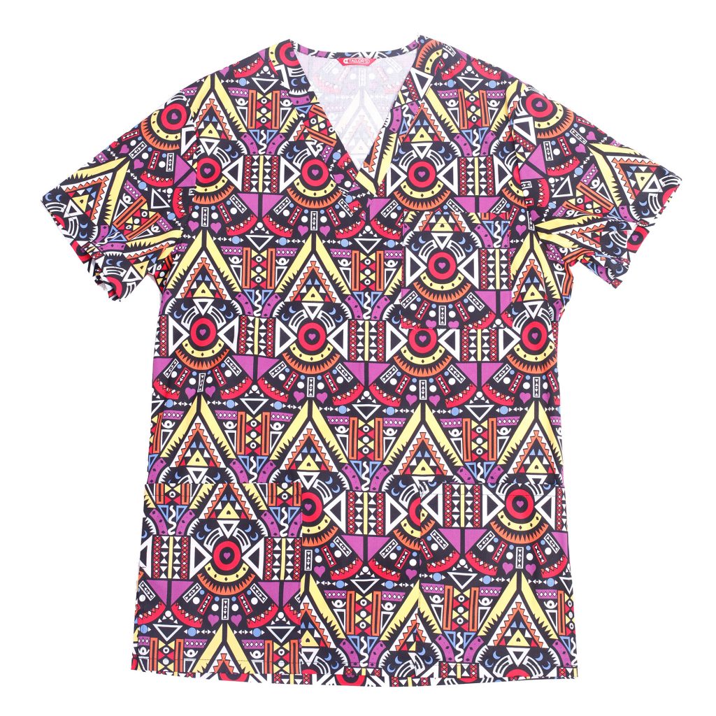 Men’s Print Scrub Top | Tailor's Uniform