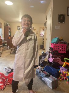 He loved his lab coat!! It turned out perfect.